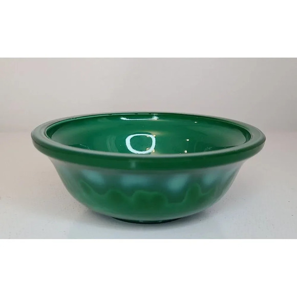 Vintage Bohemian Czech Art Deco Malachite Glass Trinket Dish by Carl Schlevogt - Picture 3 of 8